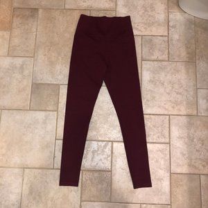 Burgundy leggings
